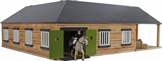 1-24 Scale Horse Stable with 4 Box Storage & Wash Box E28671