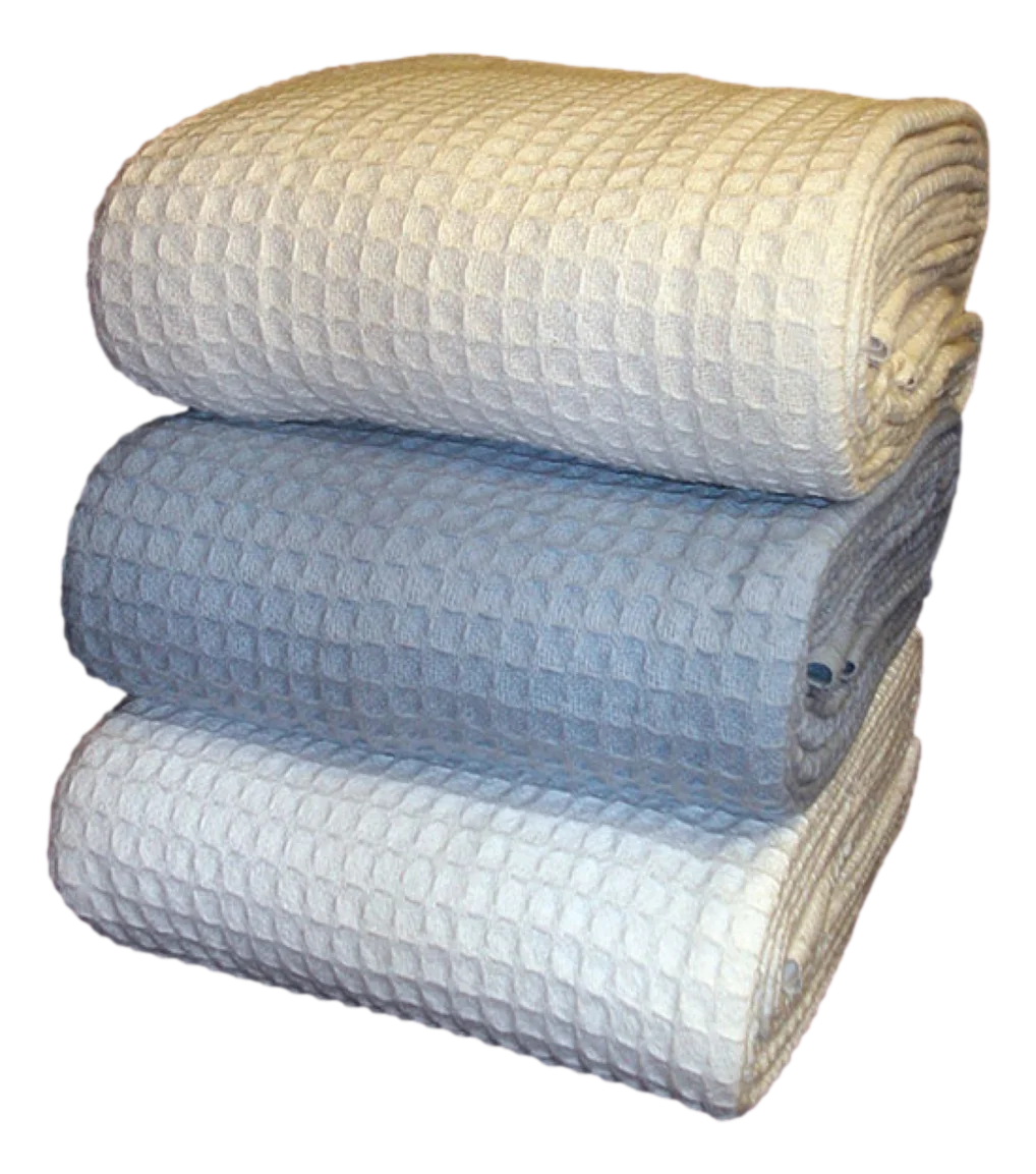 100% Cotton King White Waffle Blanket B80732