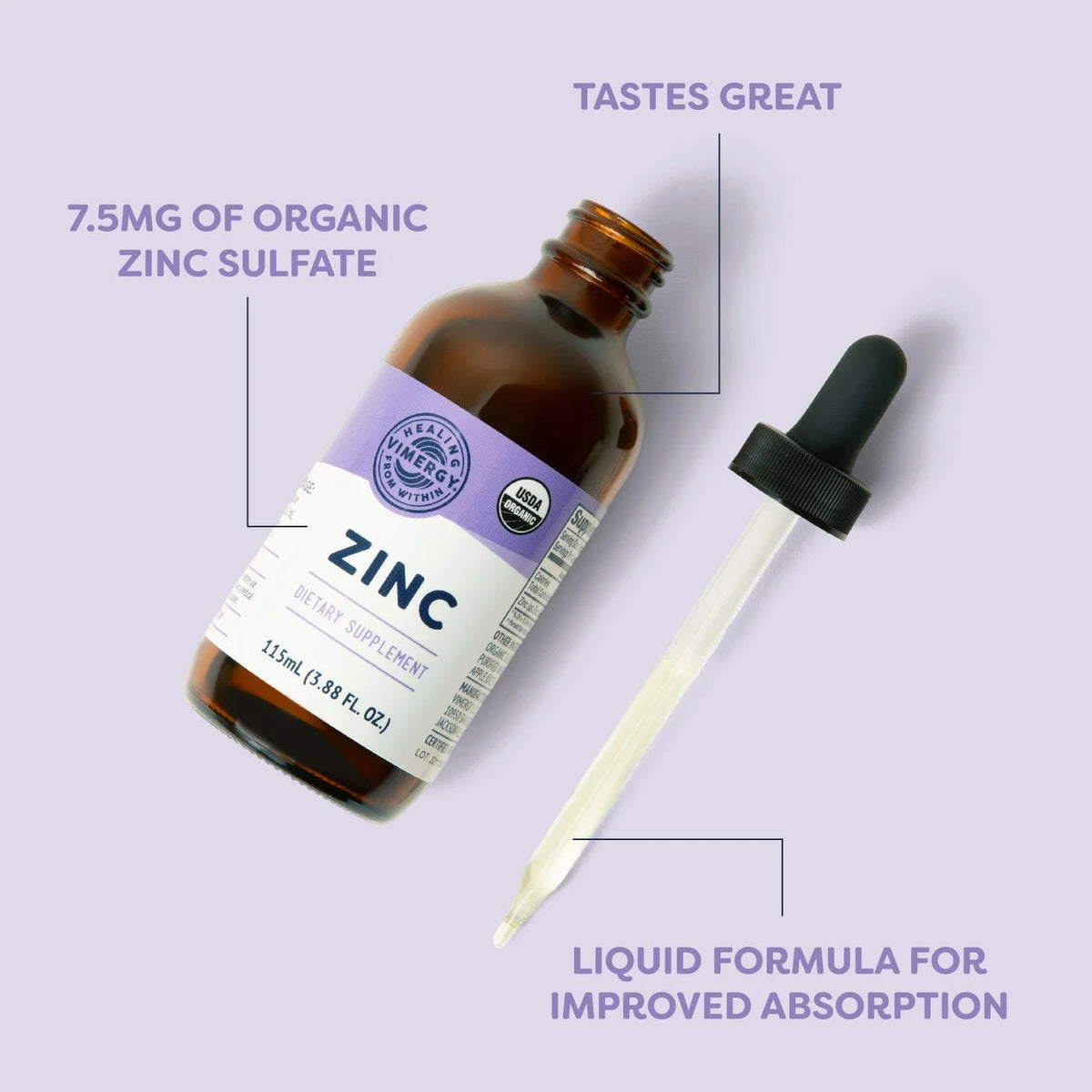 Organic Liquid Zinc, 57 Servings B5399