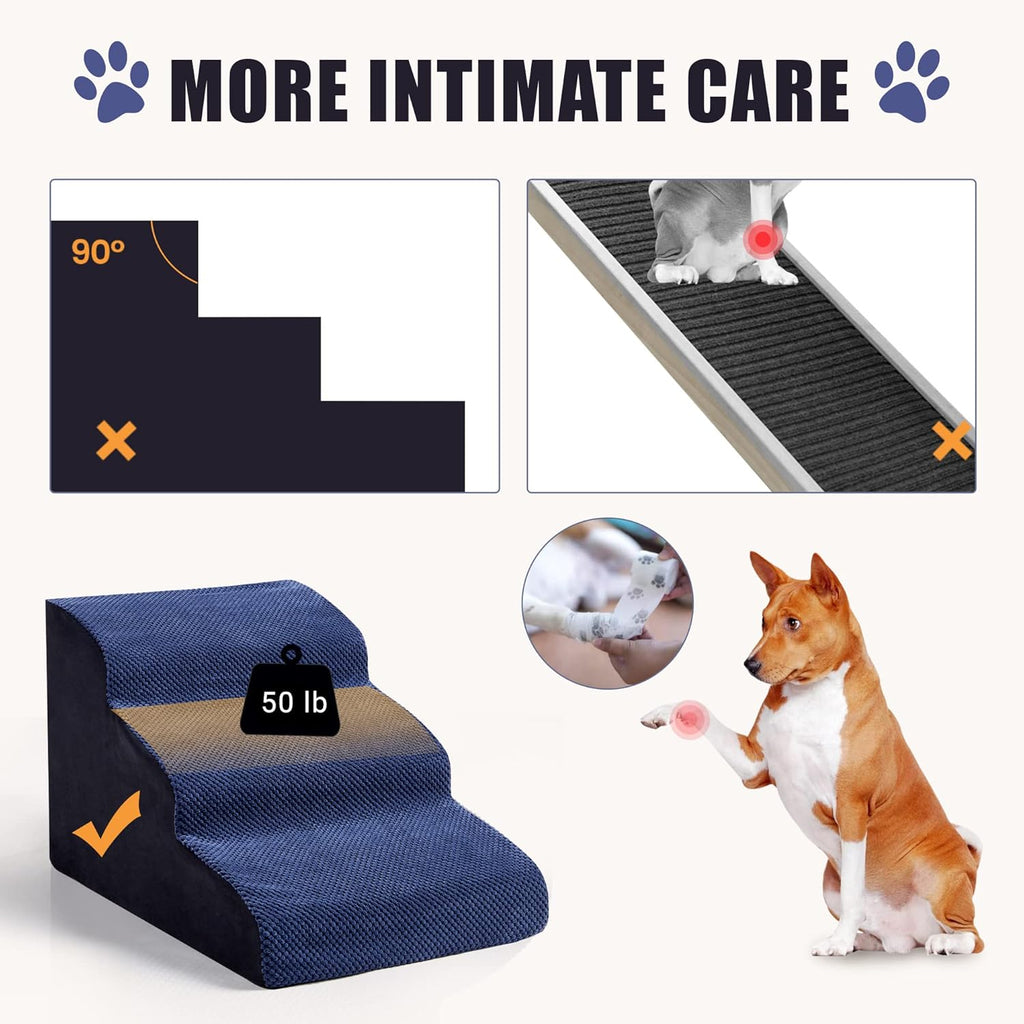 3 Tiers Non-Slip Foam Dog Stairs L17057