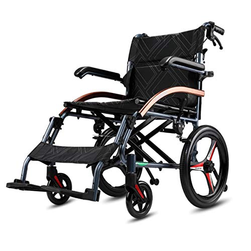 18" Seat 26lbs Magnesium Alloy Self-Propelled Transport Wheelchair U55589