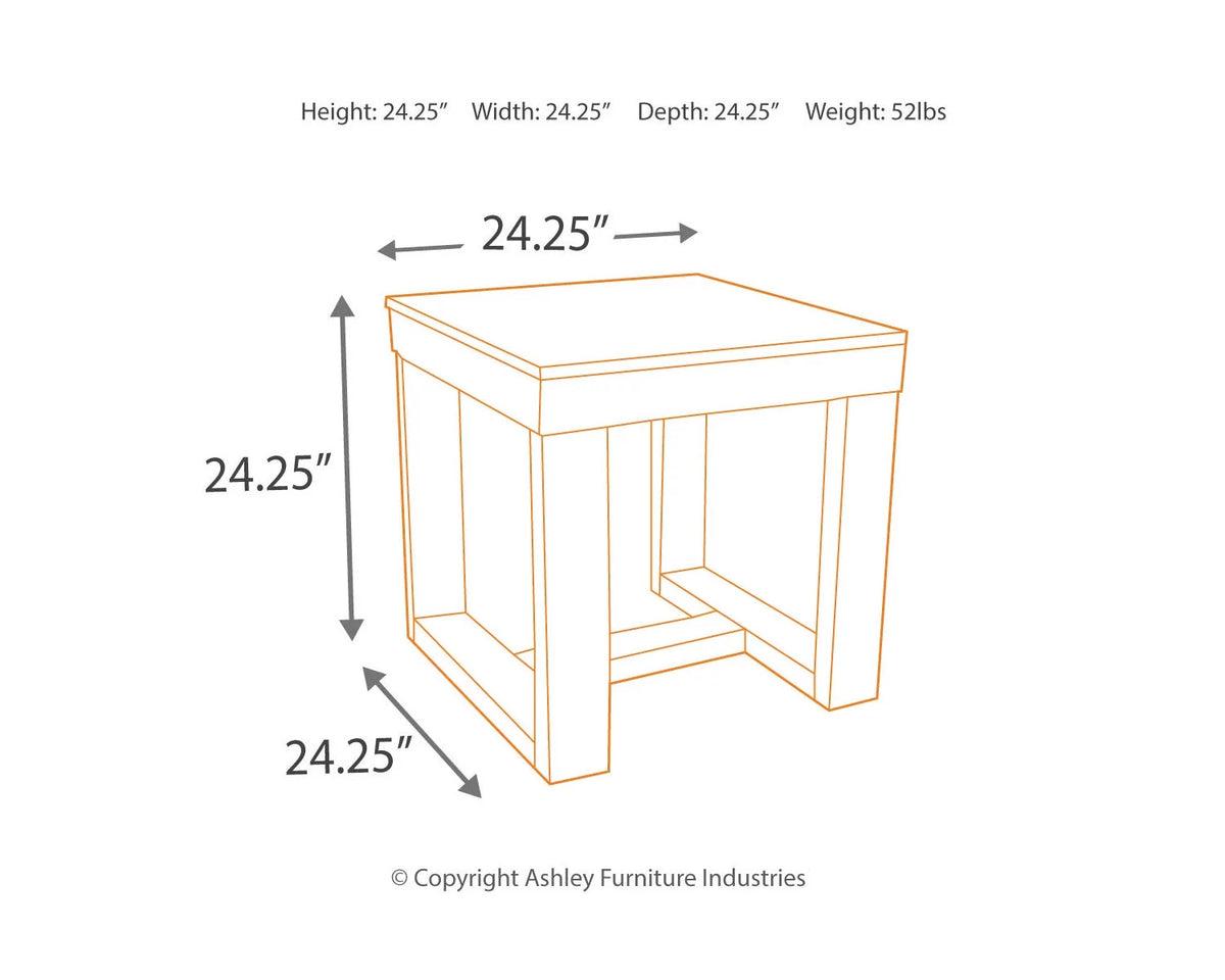 Dark Brown End Table F141