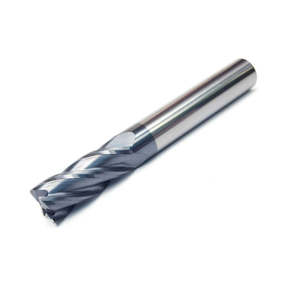 1/2 Carbide Square End Mill 4 Flute AlTiN Coating Pack of 2 B309935