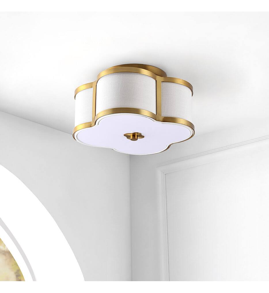 13 in. Brass Gold Metal Flush Mount H86623