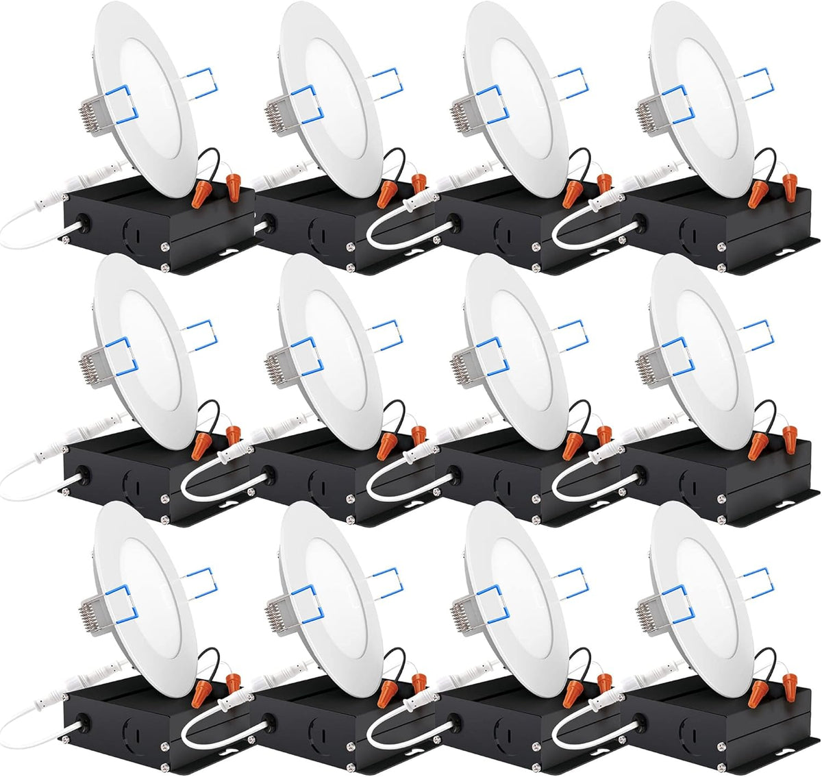 12 Pack 4 Inch Ultra Thin LED Recessed Ceiling Lights M531