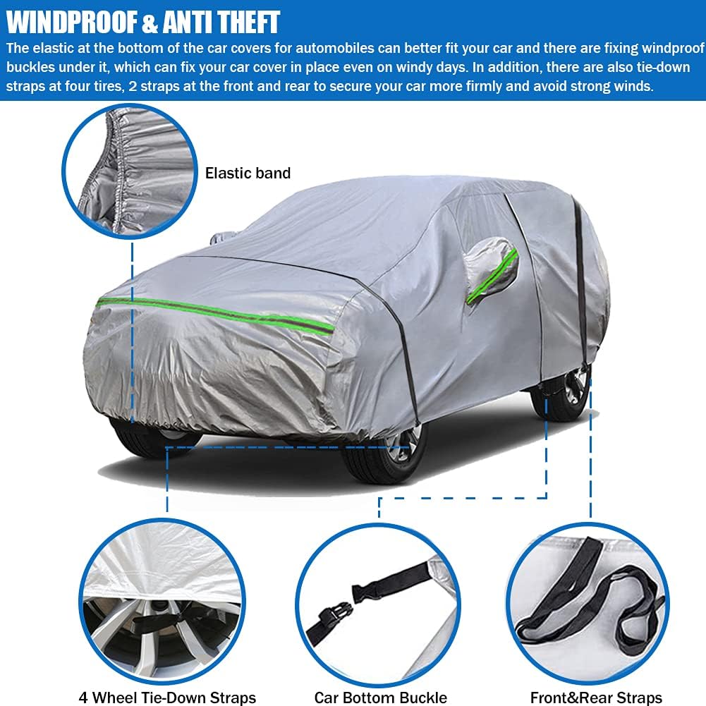All Weather Waterproof Car Cover with Door Zipper Z282