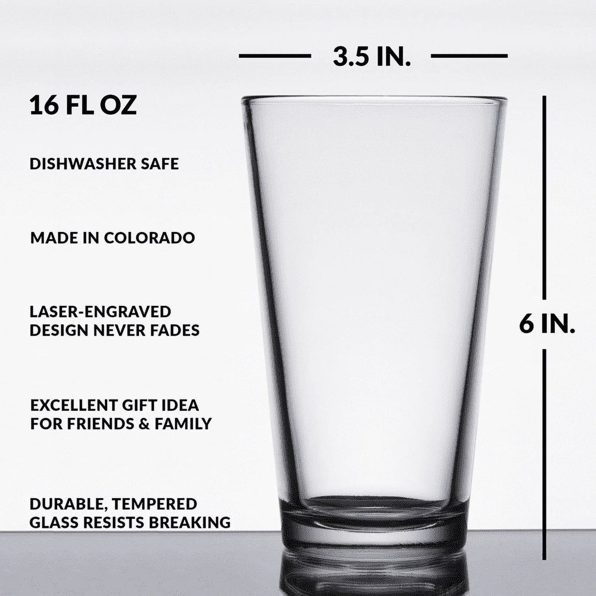 16oz Engraved Pint Glass Q48686