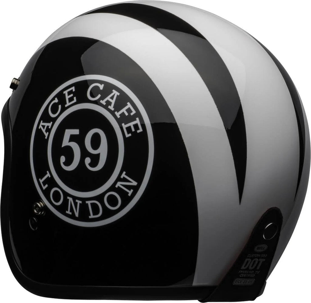 Gloss Black-White Motorcycle Helmet M2454