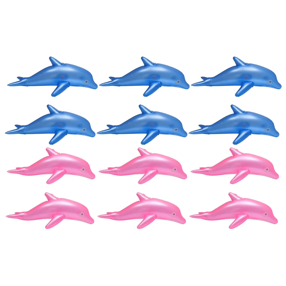 12pcs Inflatable Dolphin Model Inflatable Animal Toy Q77215