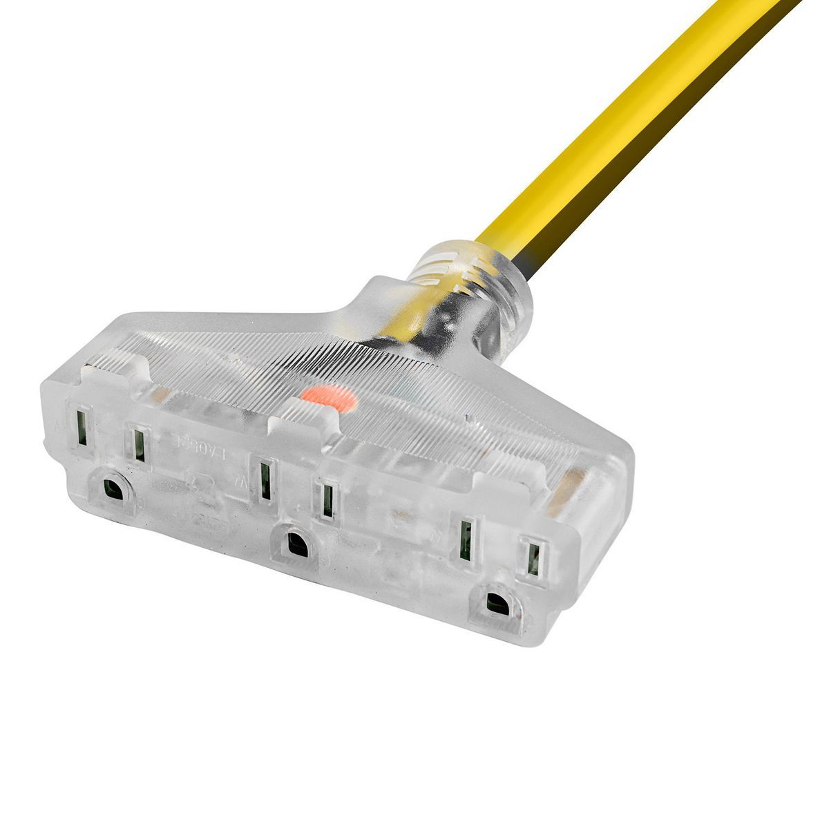 100 ft. 12/3 Gauge Multiple Outlet Extension Cord with Indicator Light, Yellow, Black R697470