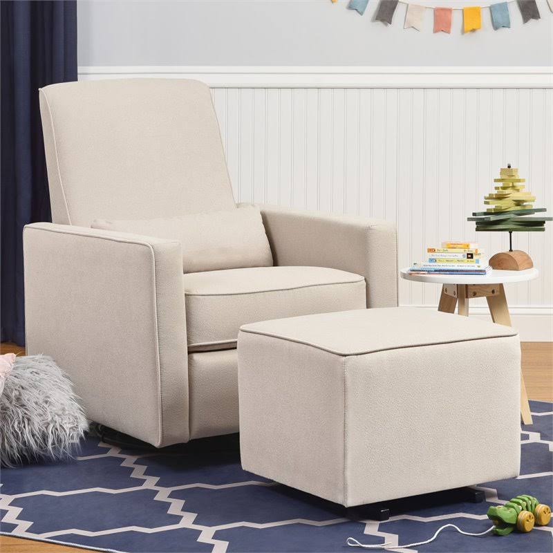 Cream Gliding Ottoman P290829