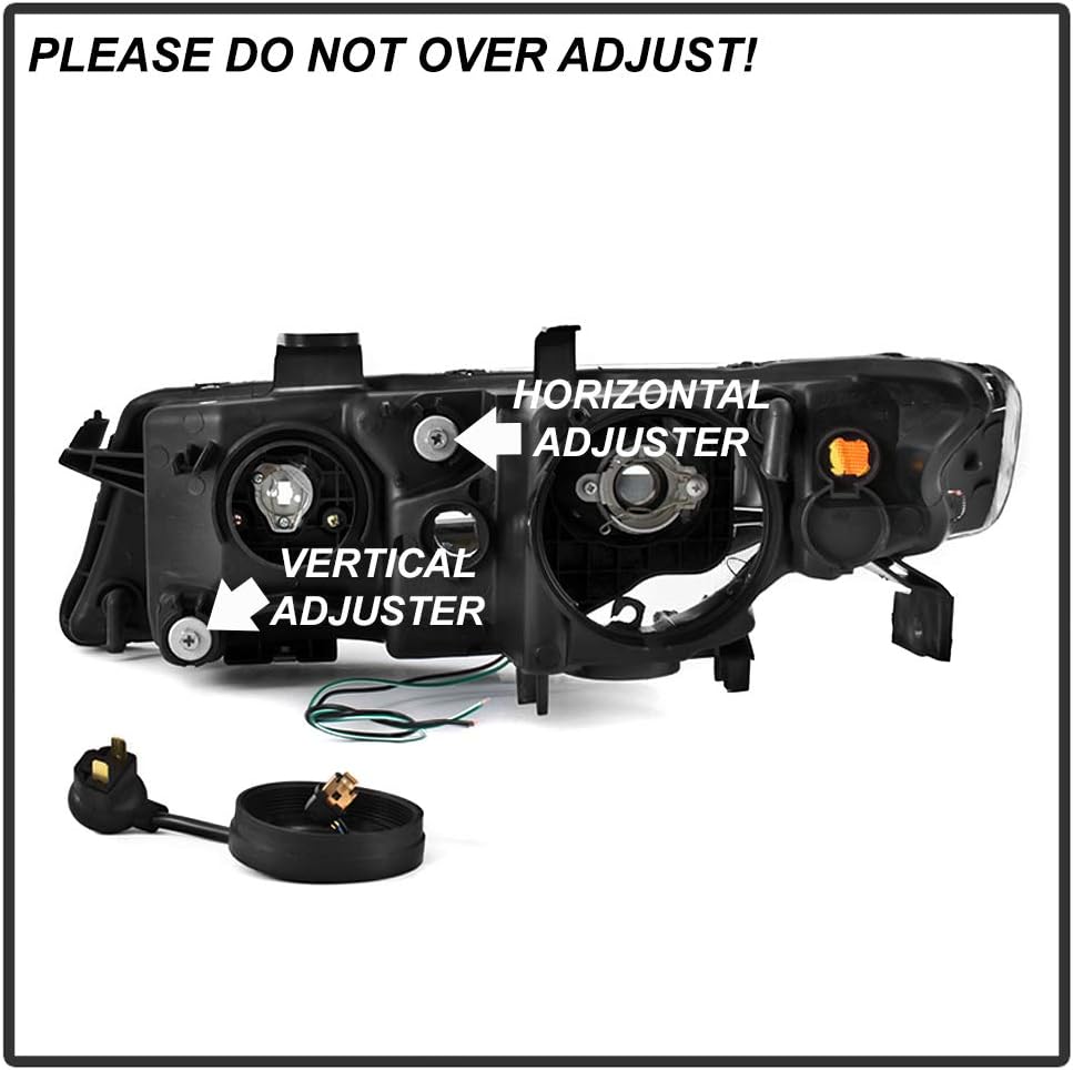 LED Tube Projector Headlights Chrome Housing H6376