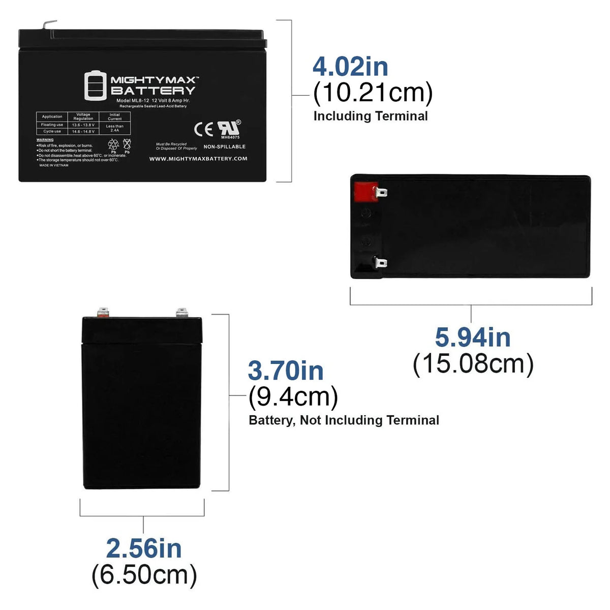 12V 8Ah Battery W1112