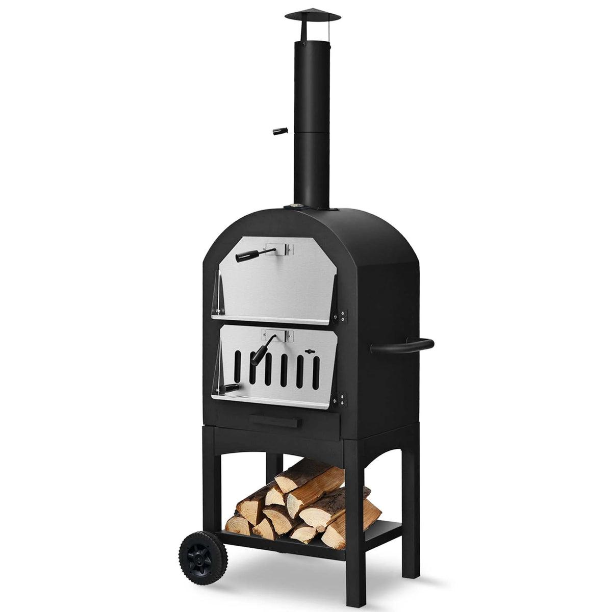 Outdoor Wood Fire Pizza Oven with Pizza Stone D400516