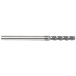 1/2x22 x 2x22 x 4x22 Ball End Mills, Solid Carbide, 4 Flute N755894
