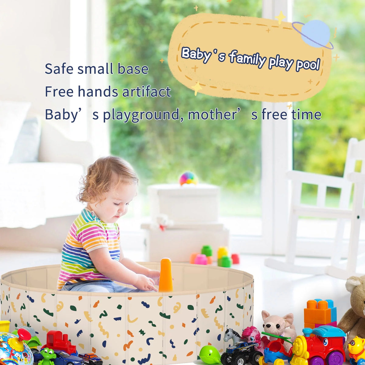 Collapsible Hard Plastic Dog Pool 32 Ball Pit H50947
