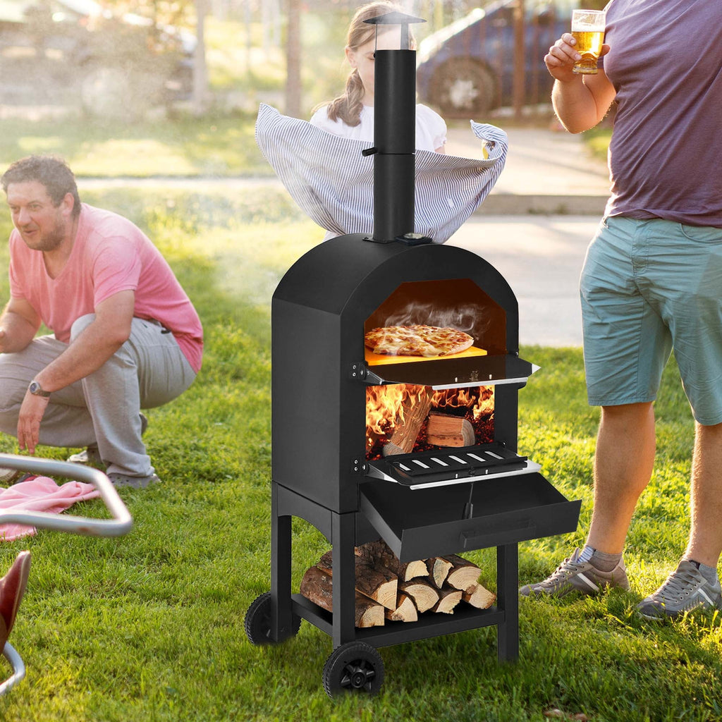 Outdoor Wood Fire Pizza Oven with Pizza Stone D400516