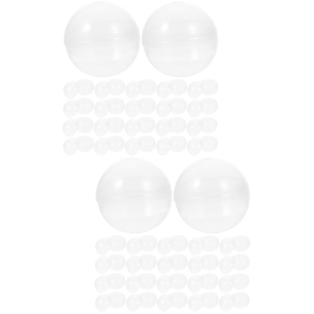 100 pcs Plastic Transparent Fillable Balls I5460