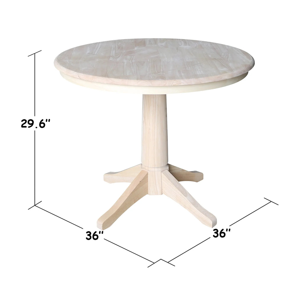 36" Round Pedestal Dining Table D533