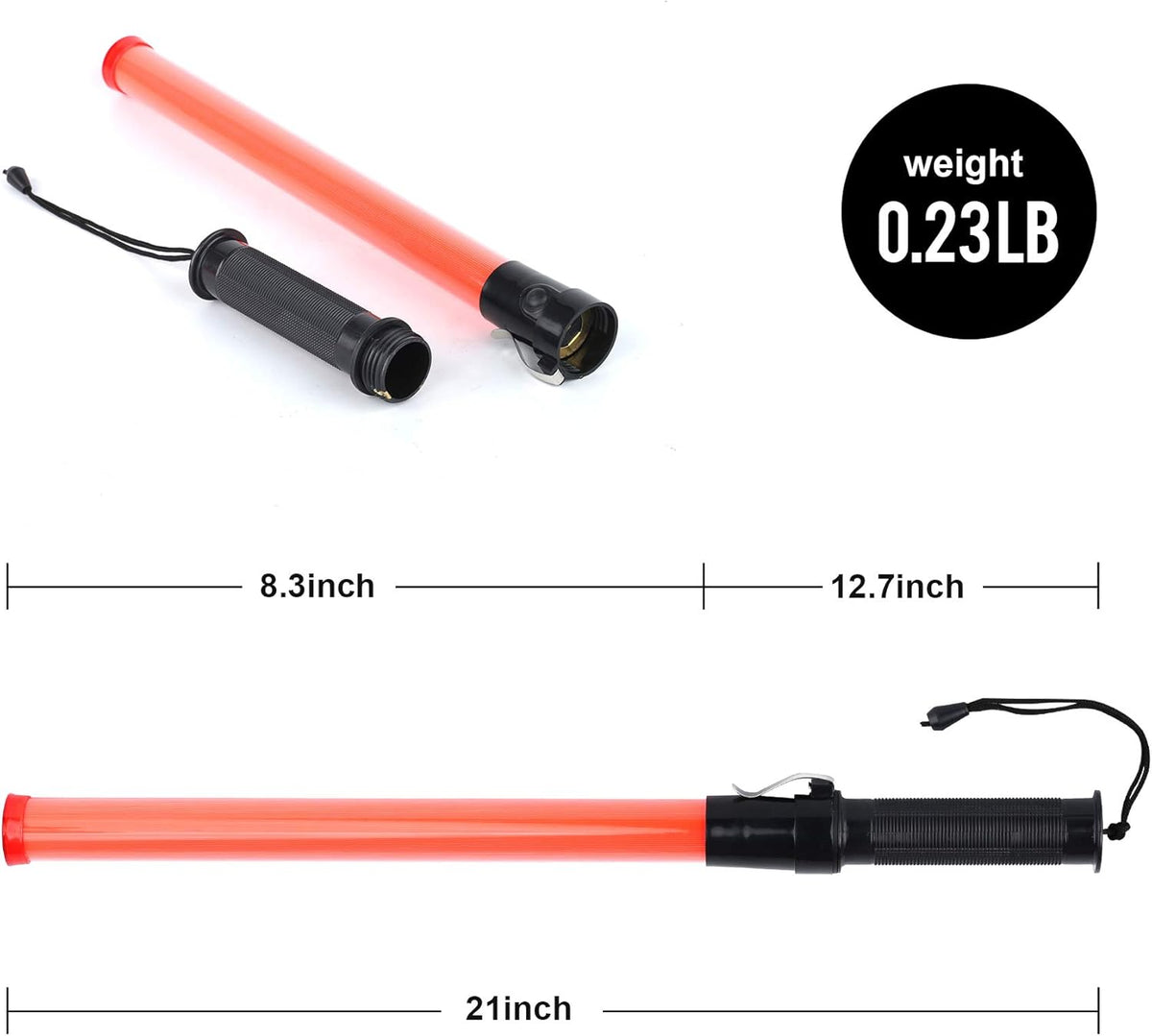 10 Pieces 21-inch Traffic Control Wand with 2 Flashing Modes S7444