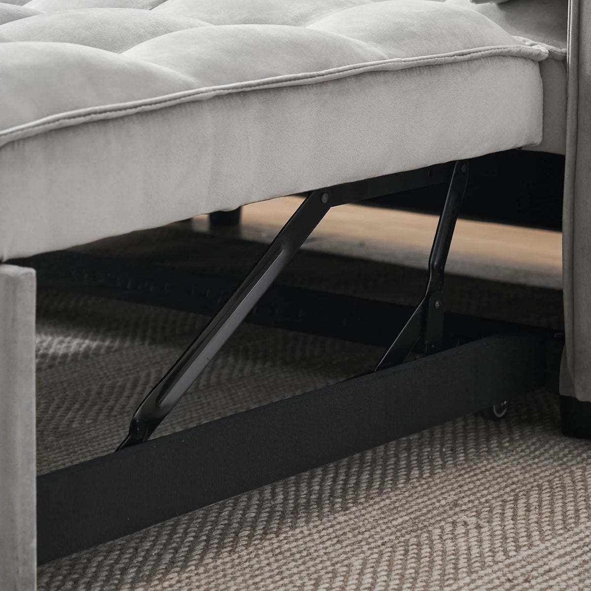 55.5'' Velvet Convertible Sleeper Sofa Bed N881773