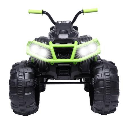 12V Battery Powered Ride on ATV Black Green G72497