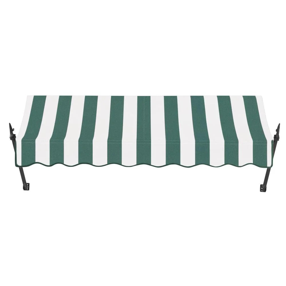 Forest/White Stripe Acrylic Fixed Awning O84911
