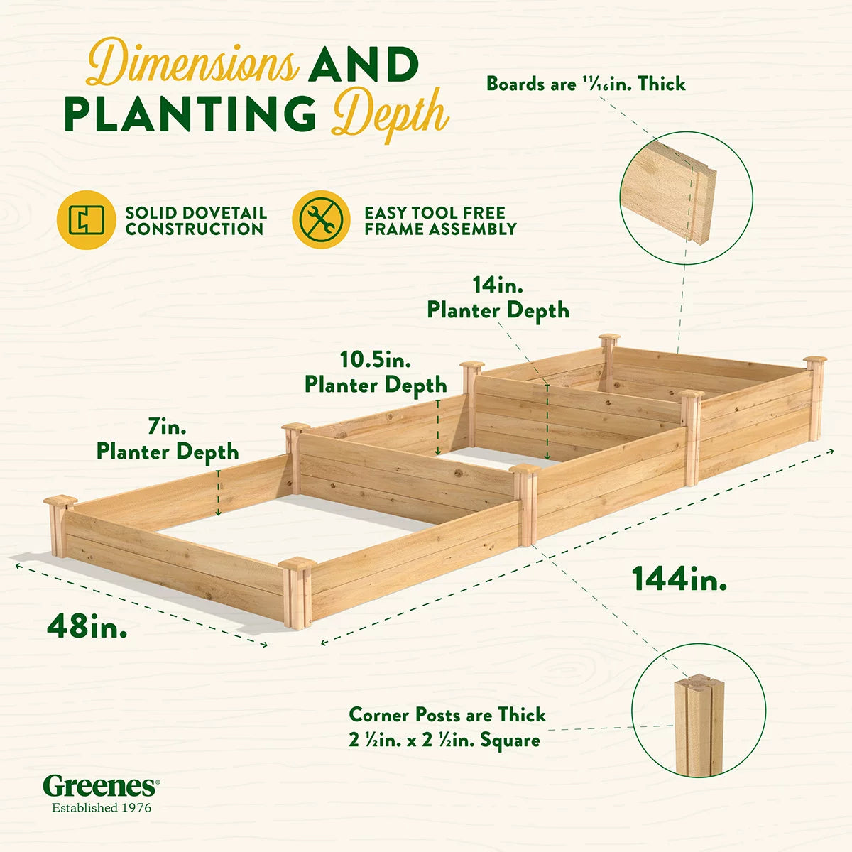 Cedar Raised Garden Bed K18648