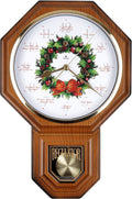 Red Mahogany Plastic Wall Clock J366
