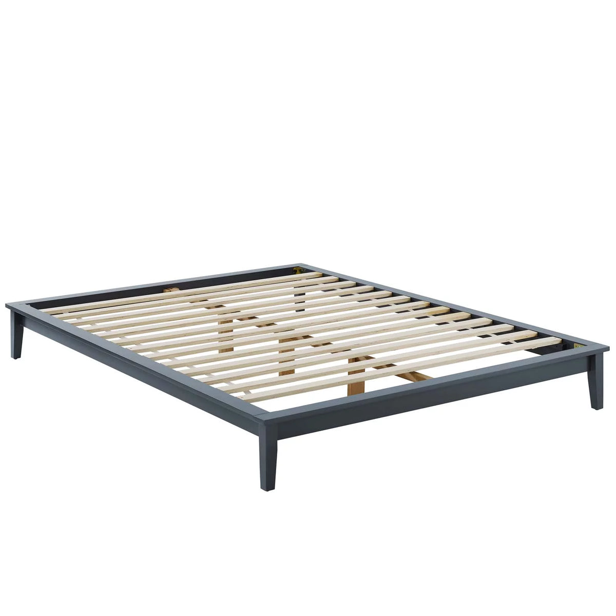 King Wood Platform Bed Frame in Gray B956305