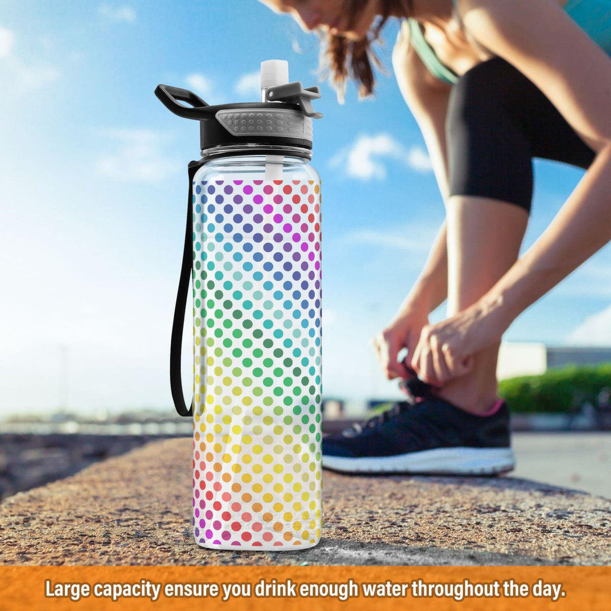 32oz Tritan Sports Water Bottle with Straw V17234