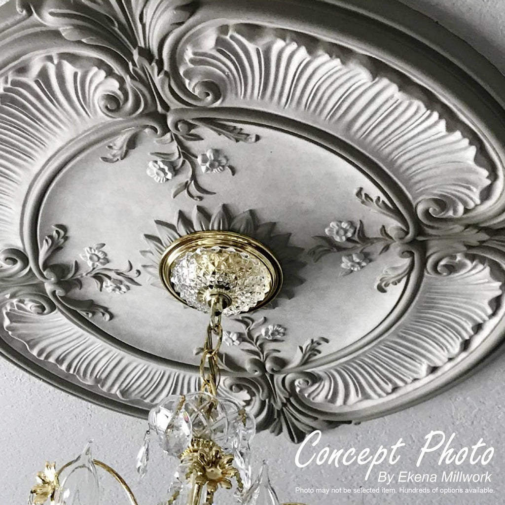 Green Gold Hand-Painted Ceiling Medallion Z36000