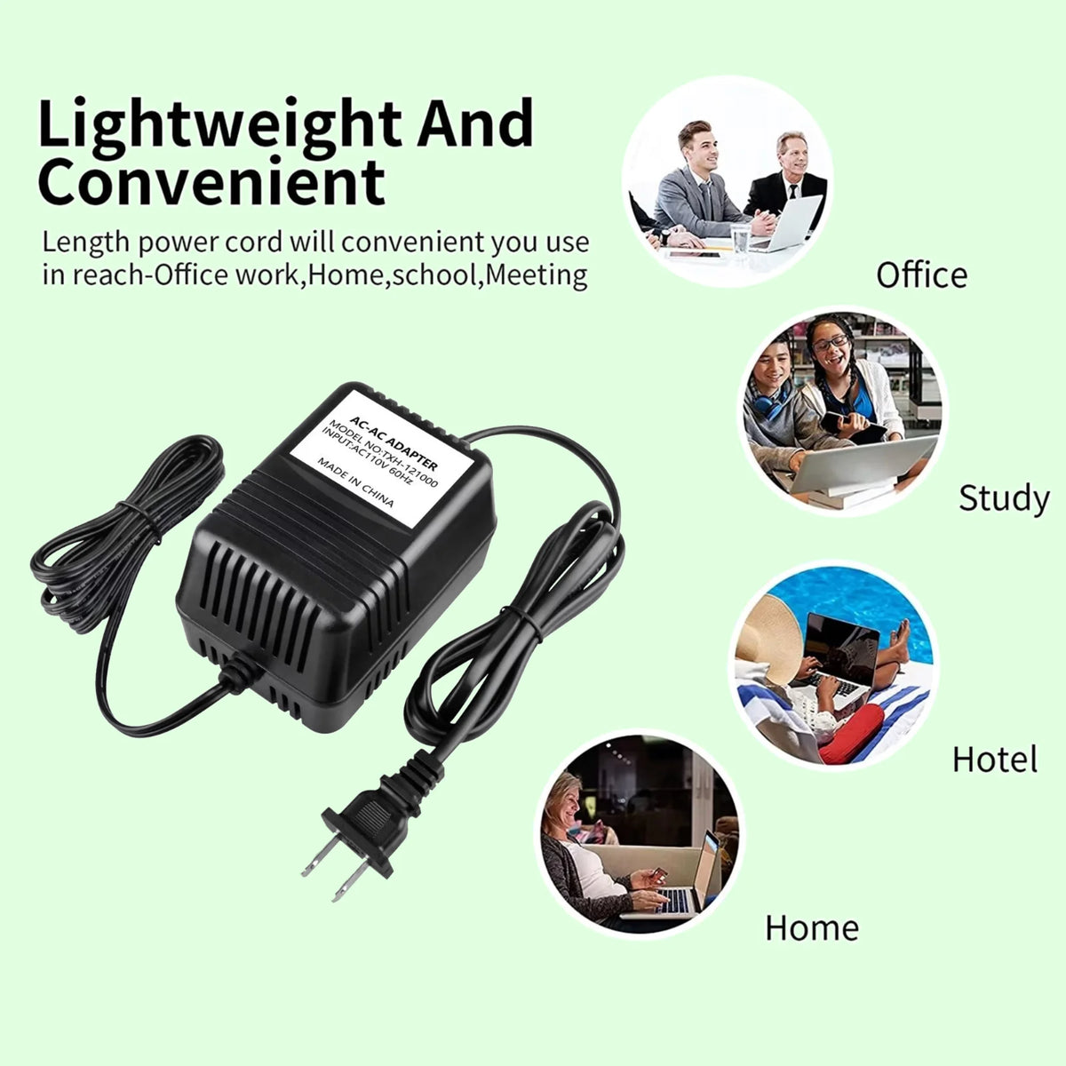 12V AC to AC Adapter Power Supply Cord Charger H6664