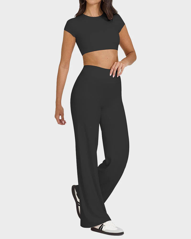 High-Waisted Wide-Leg Yoga Pants W982019
