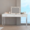 3-Drawer Vanity Table with LED Light and Charging Port O51266