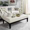 Cream Rectangular Cocktail Ottoman I2379