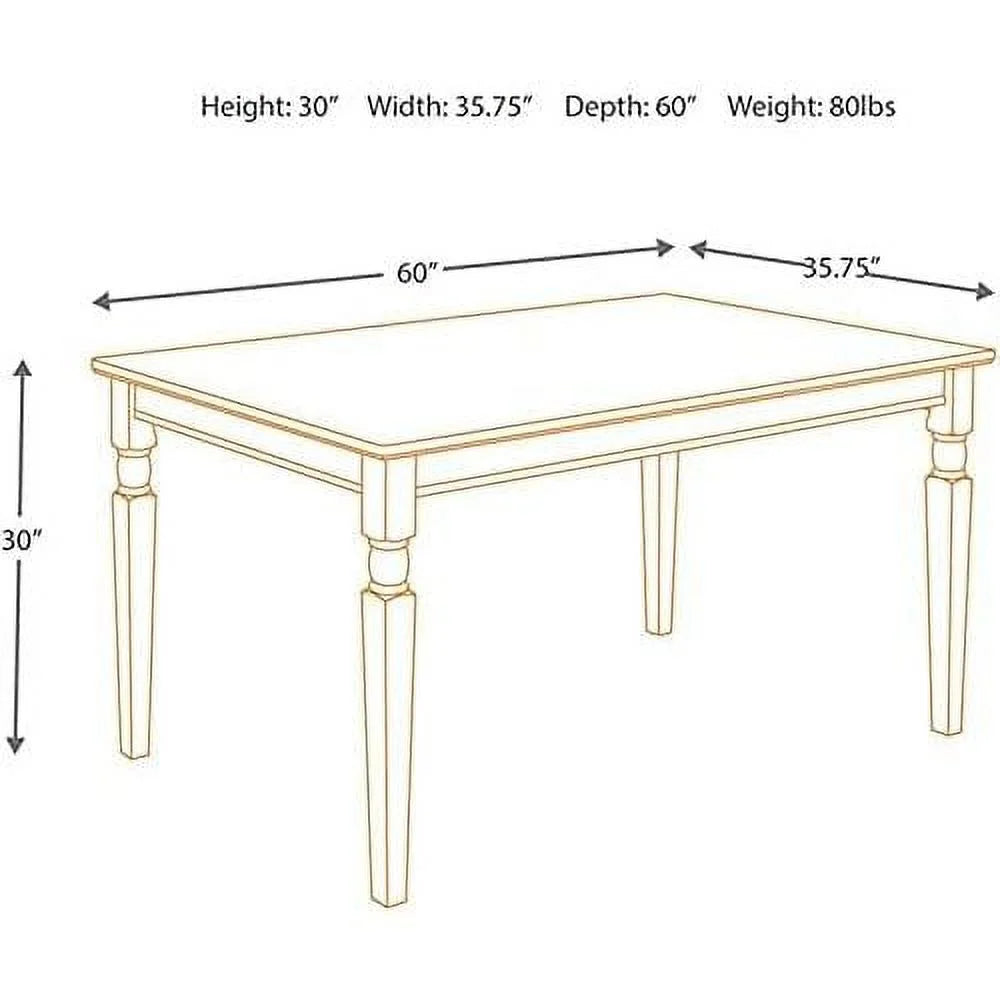 Solid Two-Toned Rectangular Dining Table K21528